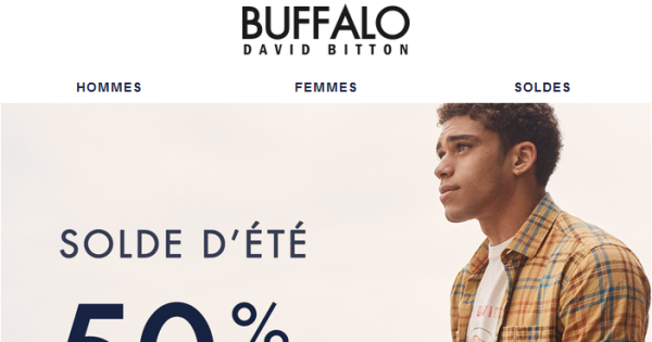 Solde d'Été Buffalo - David Bitton - 50% de Rabais Additionnel